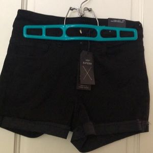 American Eagle Black High Rise Shortie Shorts